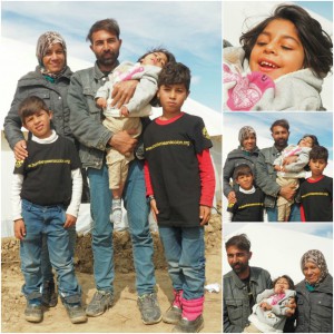 Osman i la seva família dies abans de viatjar a Espanya